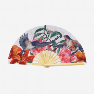 Sunkissed Swallows Folding Fan by Flox