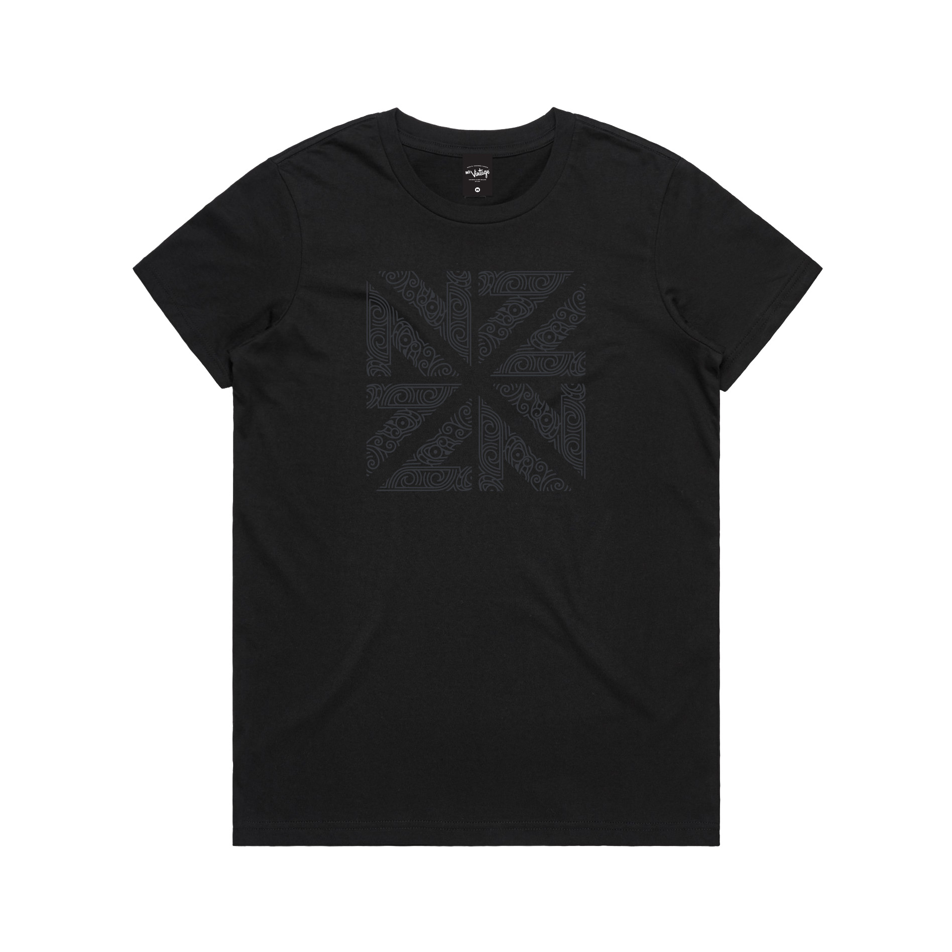 Women’s NZZN Whakairo T-shirt Black