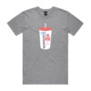 Longest Drink Cup Men's Grey T-shirt King Size