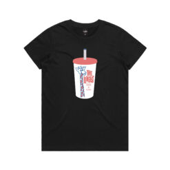 Longest Drink Cup Women's Black T-shirt