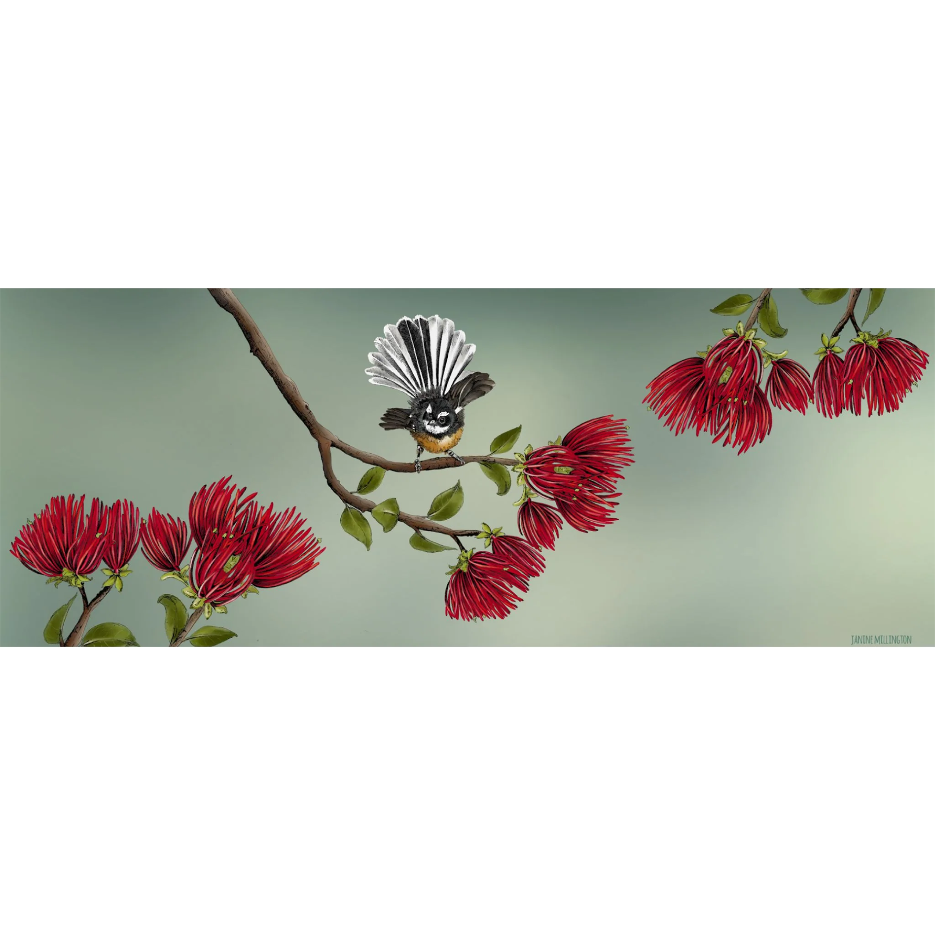 Fantail Pohutukawa Coffee Cup - Image 2